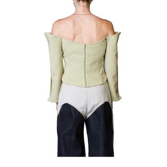 NEW PARIS GEORGIA henry bodice top in mist - Picture 4 of 4